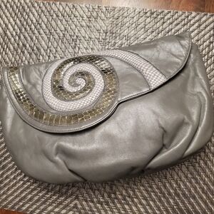 Elegant Vintage Sharif Snakeskin Leather Purse